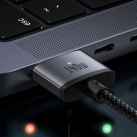 (2m) 140W USB C auf MagSafe 3 Nylon Ladekabel für MacBook Pro 14