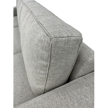 KARWEI loungebank Mack grijs gerecycled stof met links verlenging
