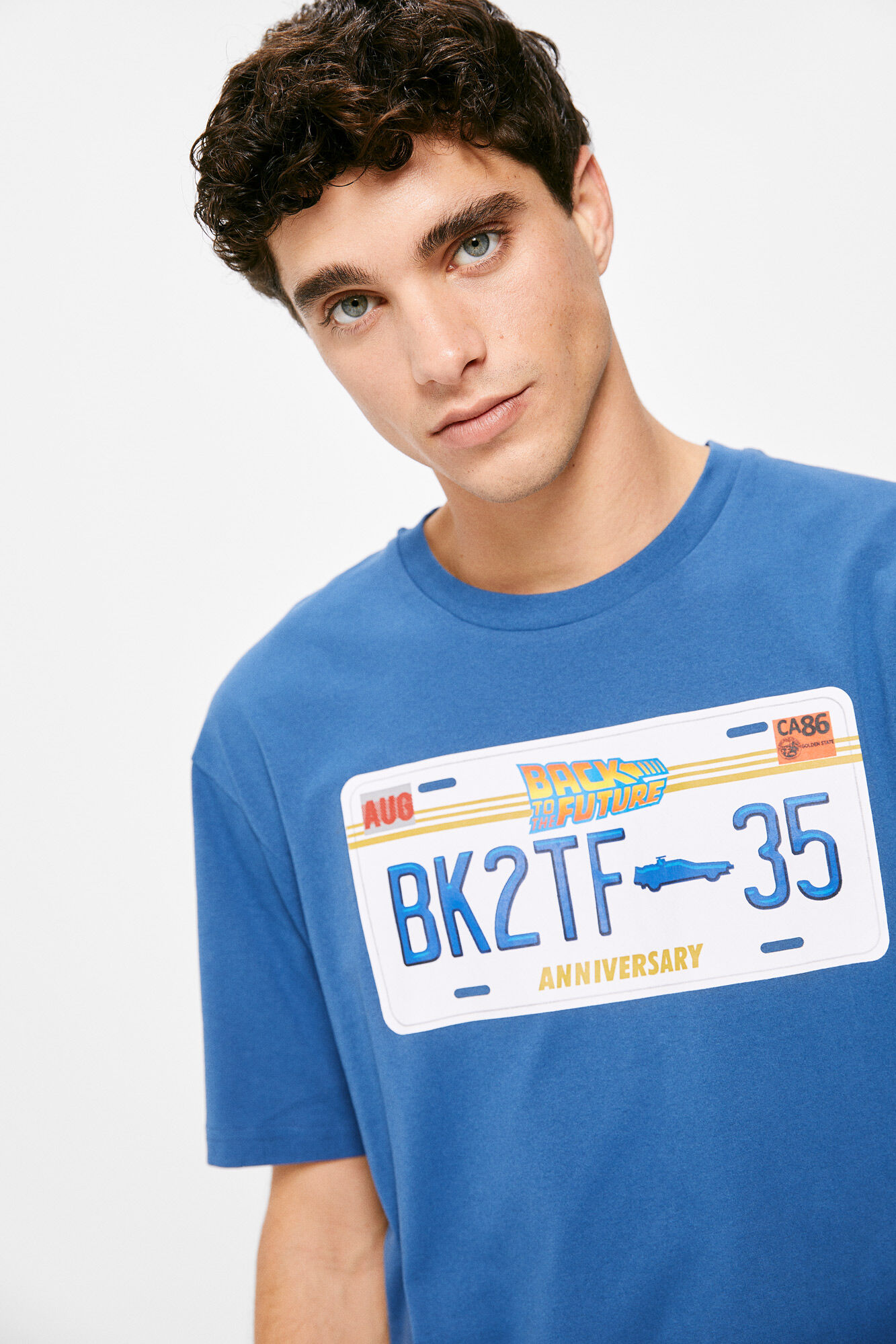 Camiseta De Volta para o Futuro - azul claro