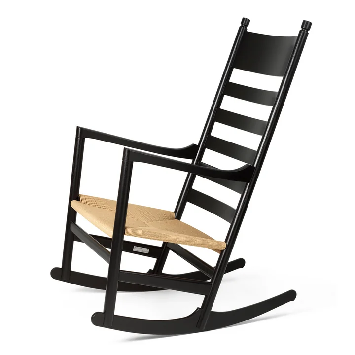 Carl Hansen - CH45 Schaukelstuhl, Eiche schwarz, lackiert