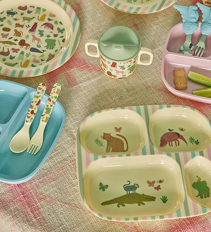 Rice Spises?t - Melamin - 4 stk. - Sweet Jungle Print