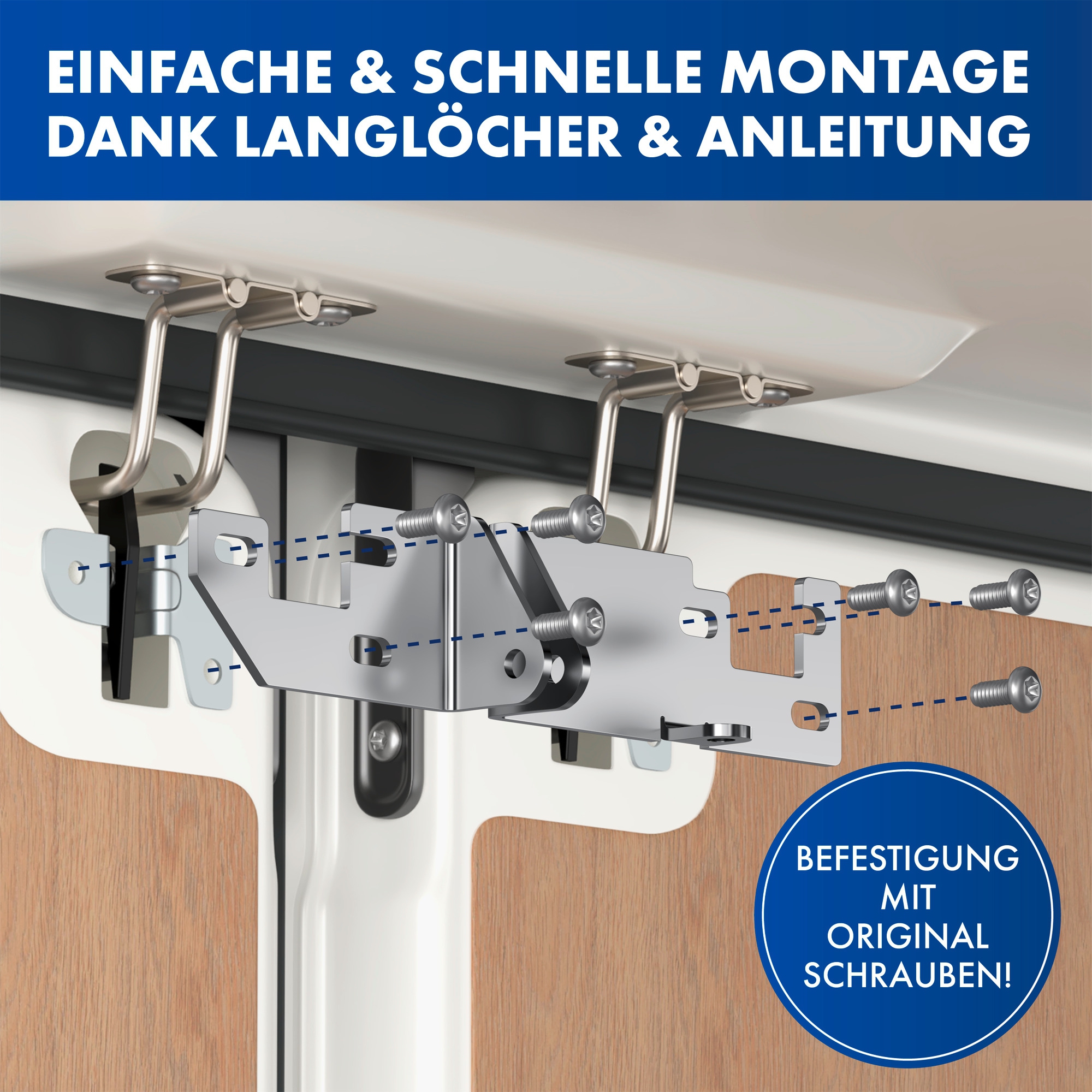 LAINFELD Hecktürverriegelung Einbruchschutz H1/H2 Dach für z.B. FIAT Ducato, Citroen Jumper