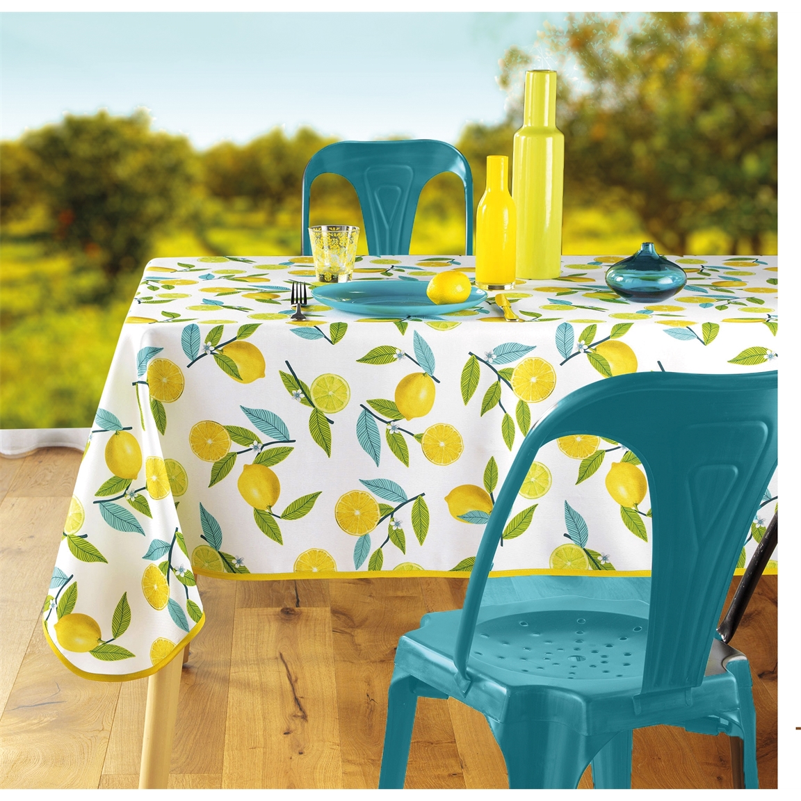 Nappe imprimée citron de Menton Rectangulaire