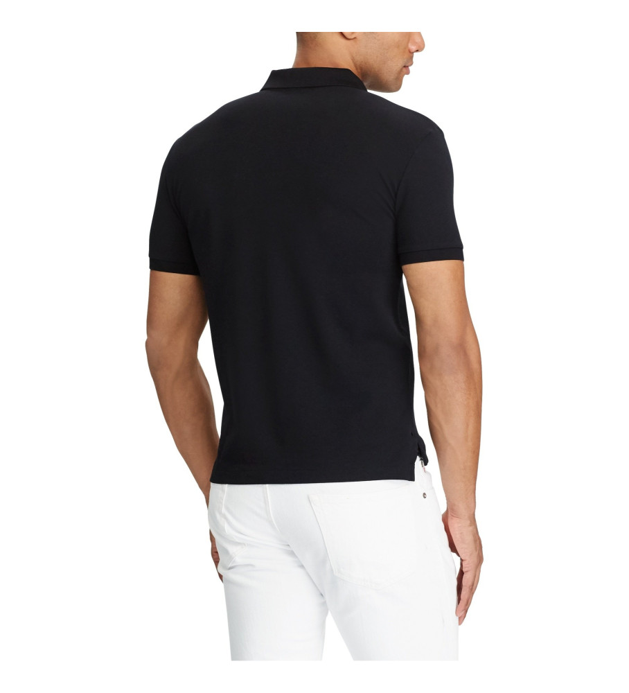 Polo Ralph Lauren Slim Fit Stretch Piqué em Preto