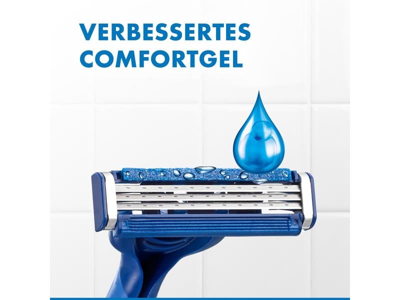 Gillette Einwegrasierer Sensor3 Comfort 8 Stück Rasierer für Männer mit Gleitstreifen