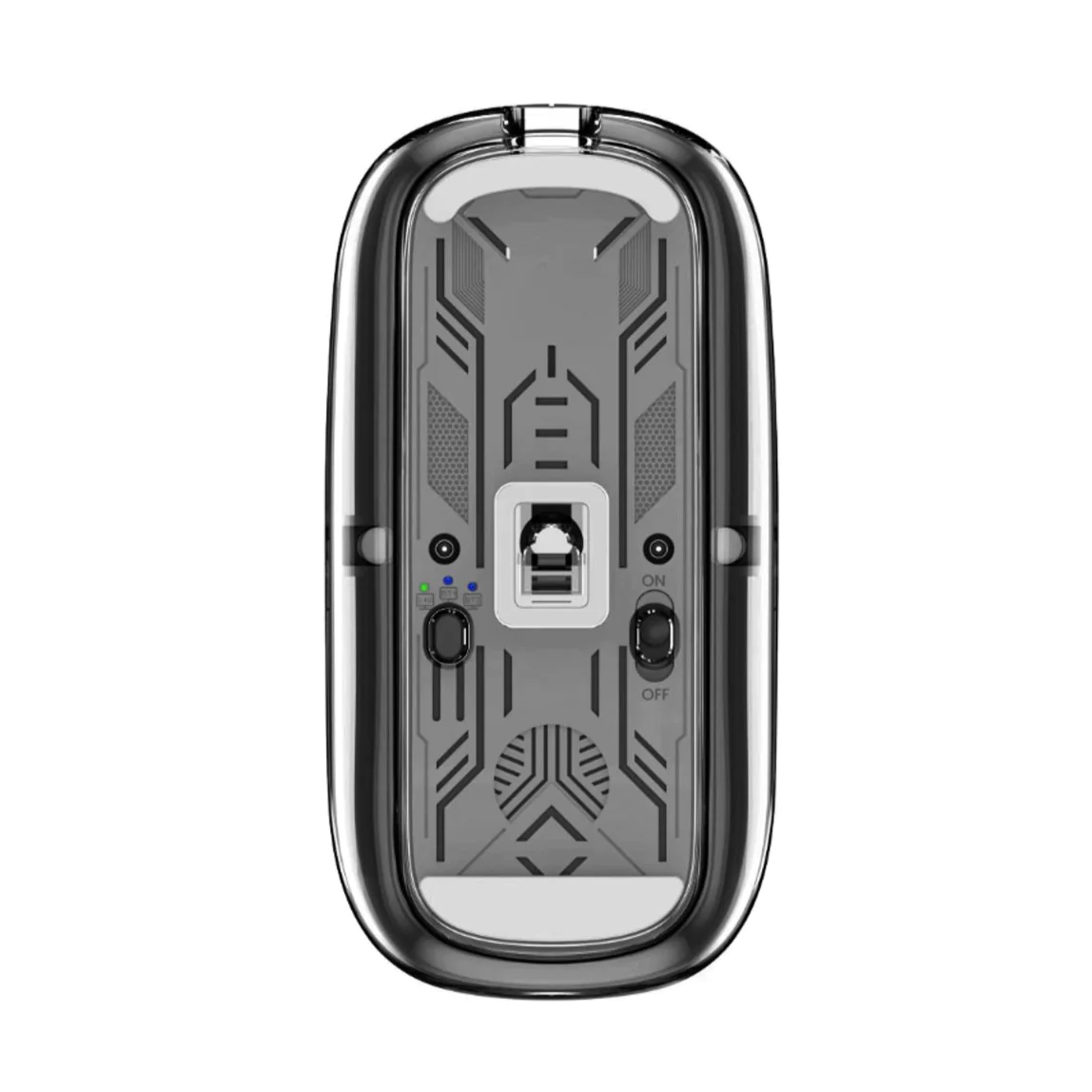 Multi-Connection 2.4GHz / Bluetooth Wireless Maus 2400 DPI - Transparent