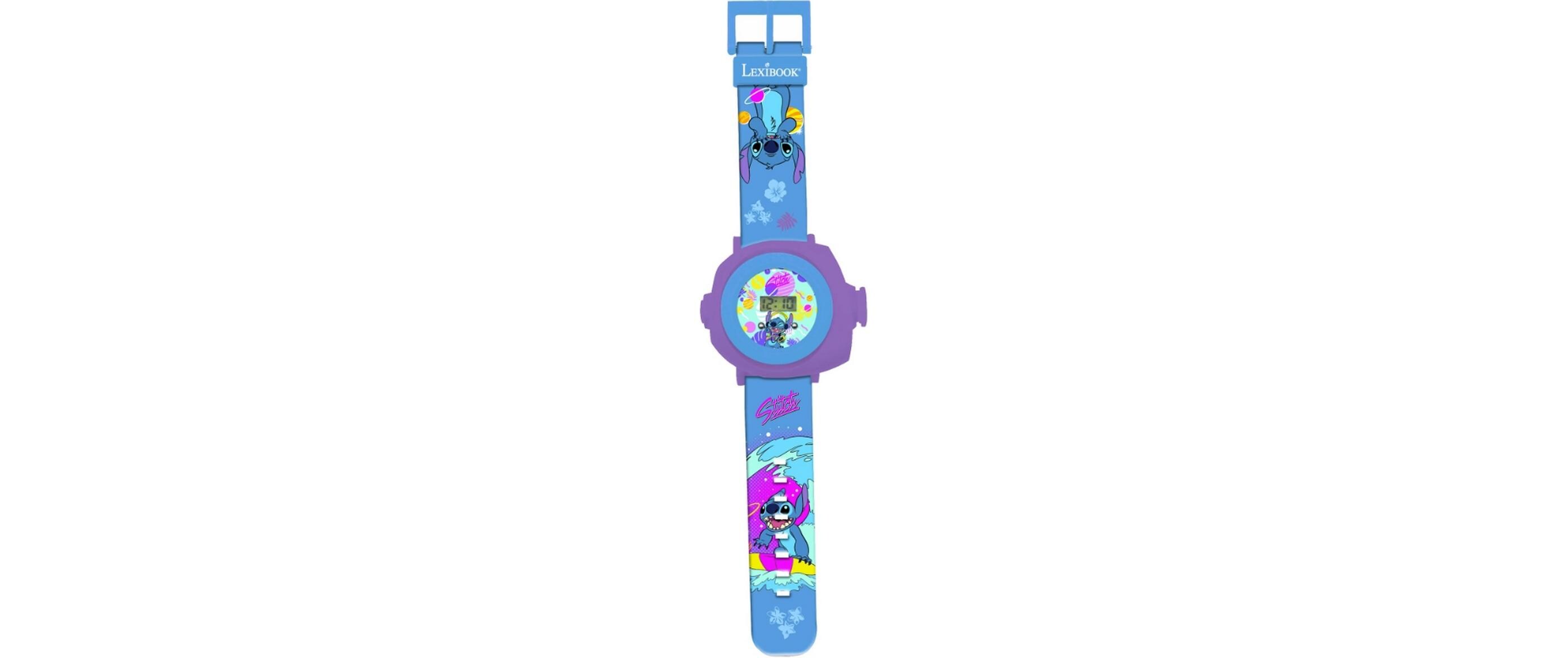 Stitch Digitaluhr mit Projektion BlauDisney Digitaluhr mit Bildprojektion