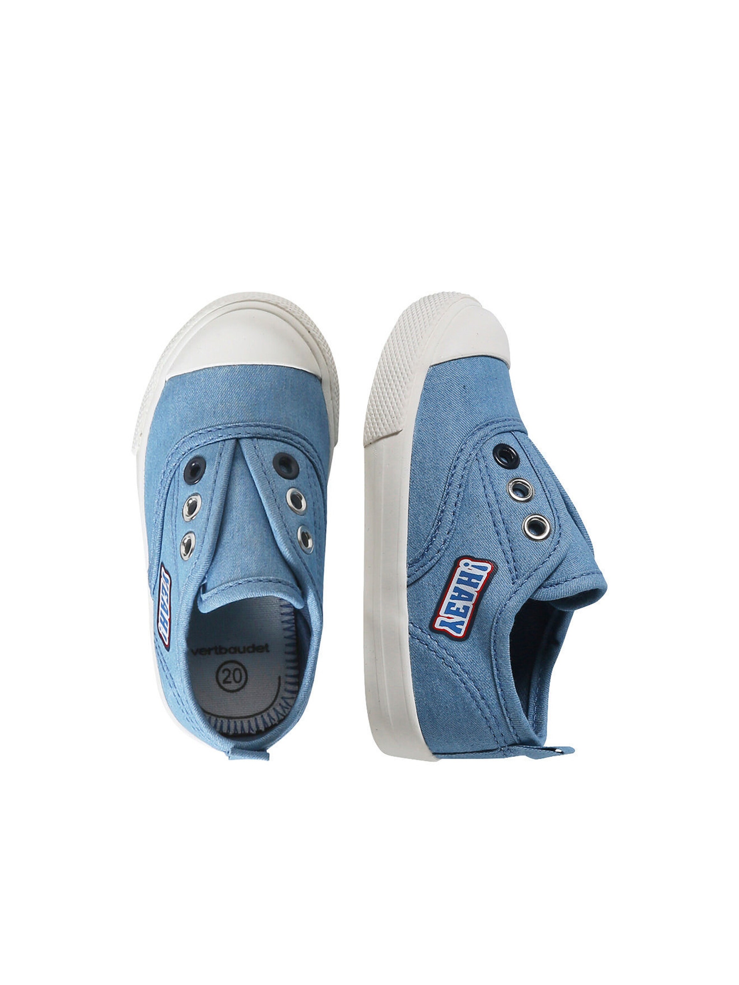 Vertbaudet Baby Stoff-Sneakers mit Gummizug blau