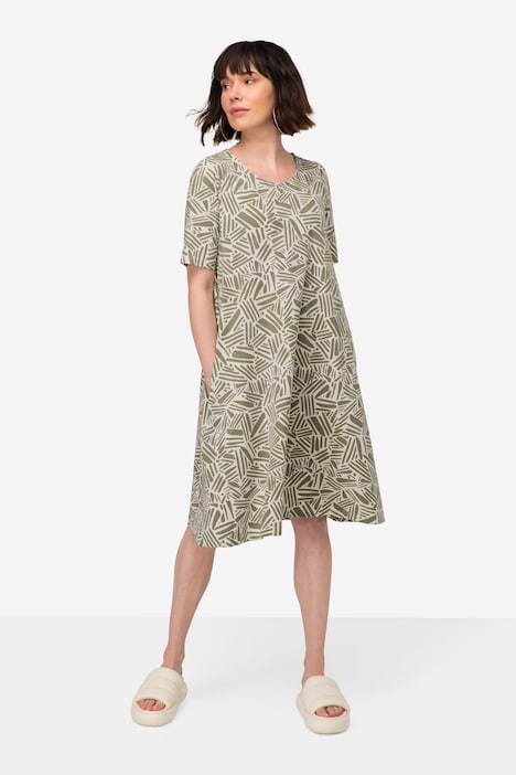 Jerseykleid, Rundhals, Halbarm