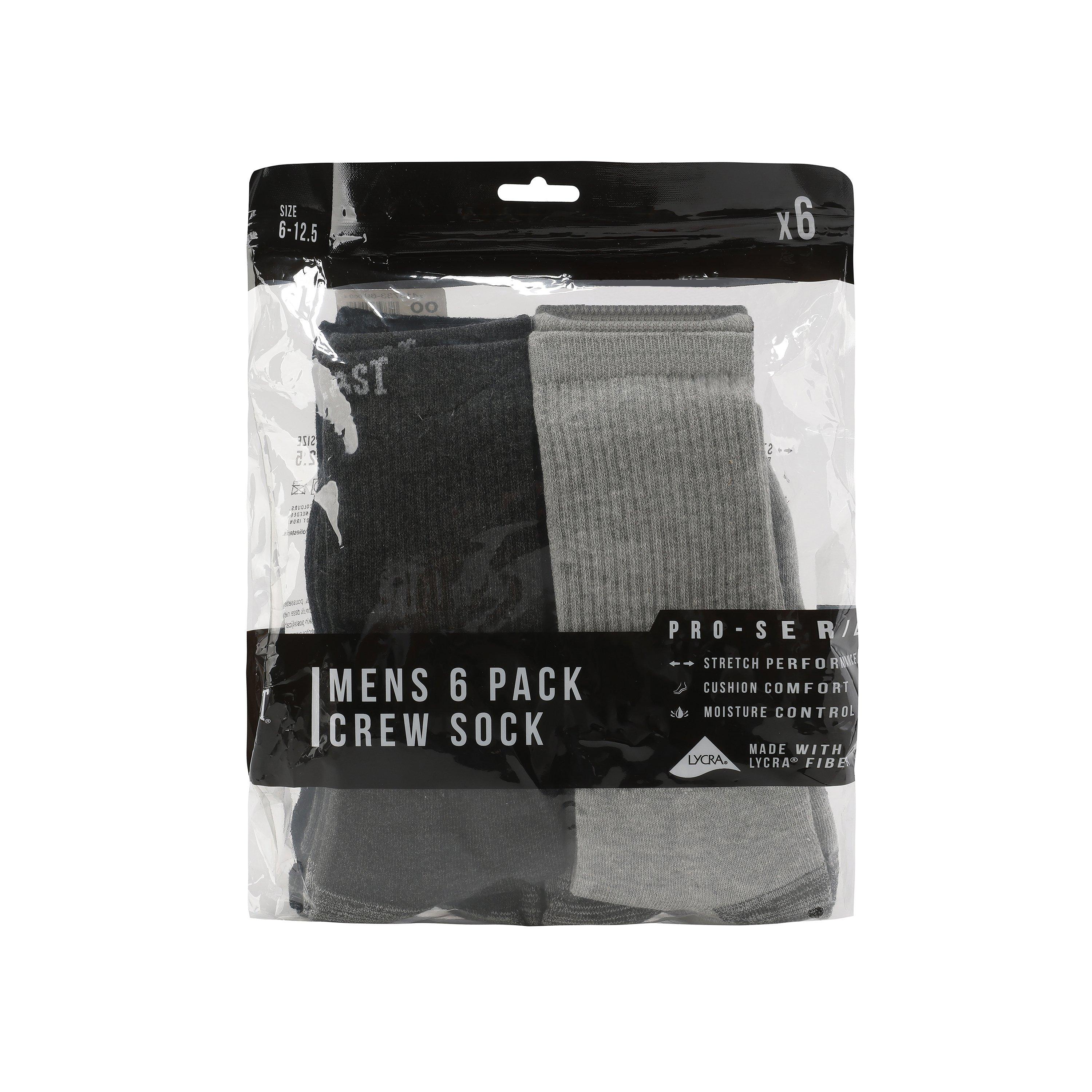 Everlast 6pk Crew Sock Mens