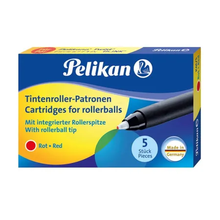 Pelikan Twist® Tintenroller-Patrone für Pelikan Twist®o®/th.INK®/®, 5 Patronen Rot