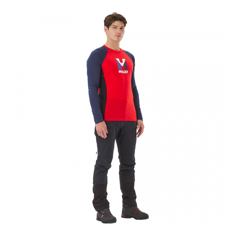 Millet TRILOGY WOOL - Maillot Homme rouge/noir
