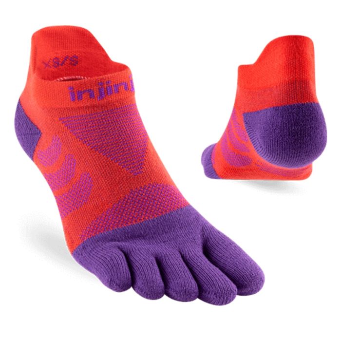 Injinji Dame Strømper Ultra Run No-show Rød