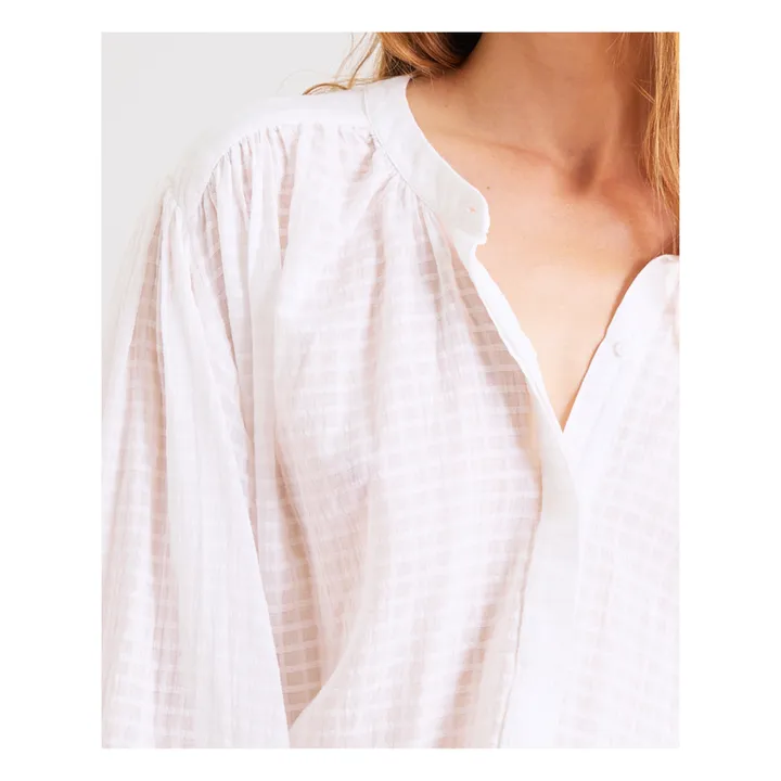 Sacrécoeur Blouse Lena Carreaux | Blanc