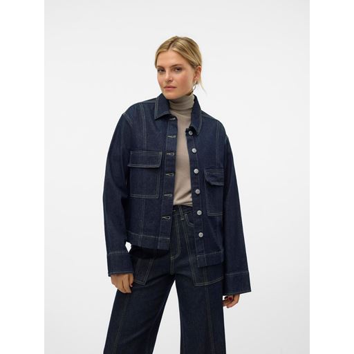 Vero Moda Ranga Denimskjorte, Dark Blue Denim, S
