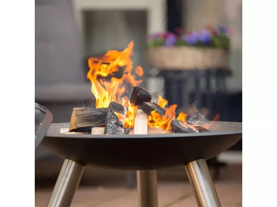 Vasque à feu Chicago Noir Acier 75 cm 85013