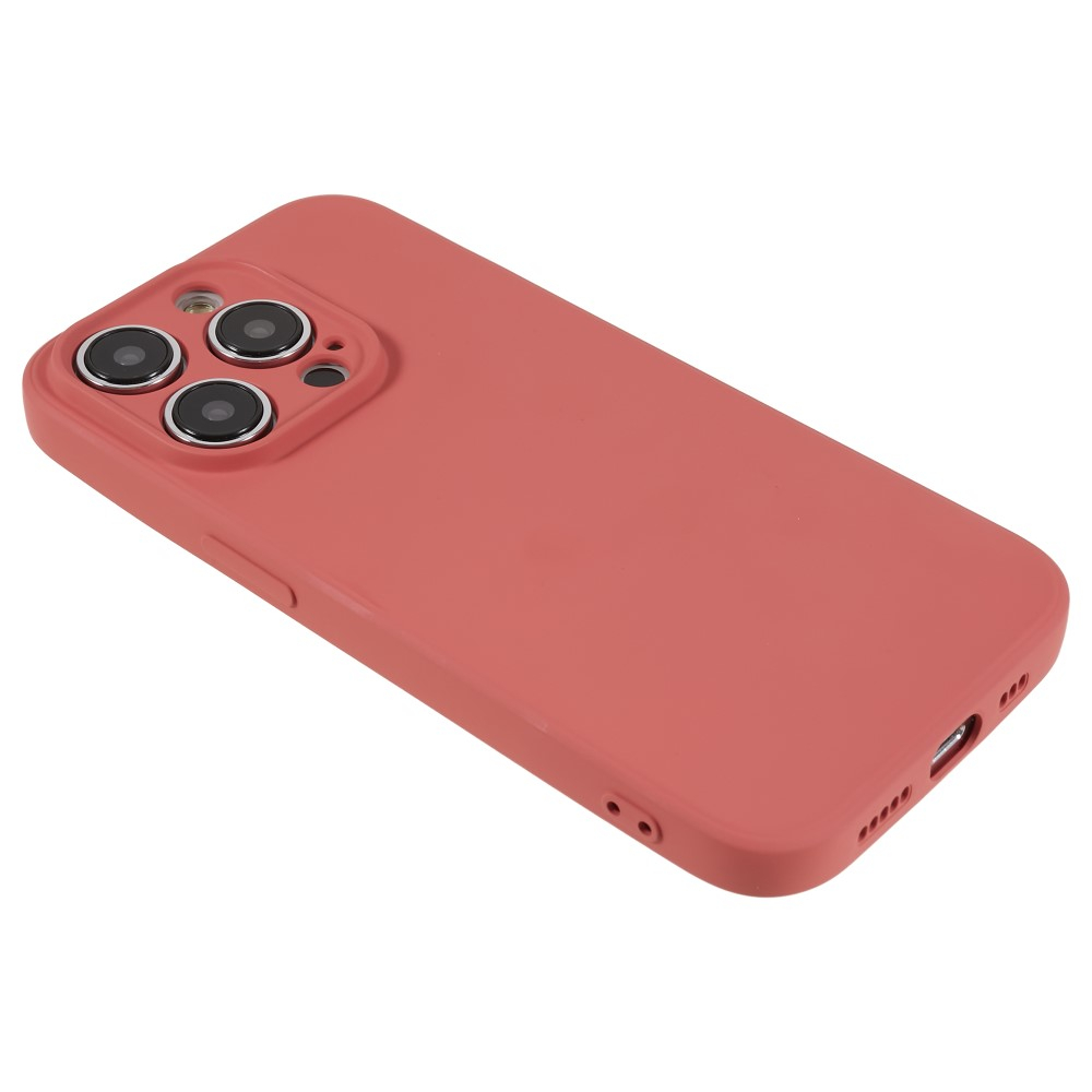 iPhone 15 Pro Max Gummi Case Hülle mit Kameraschutz - Hellrot (Matt)