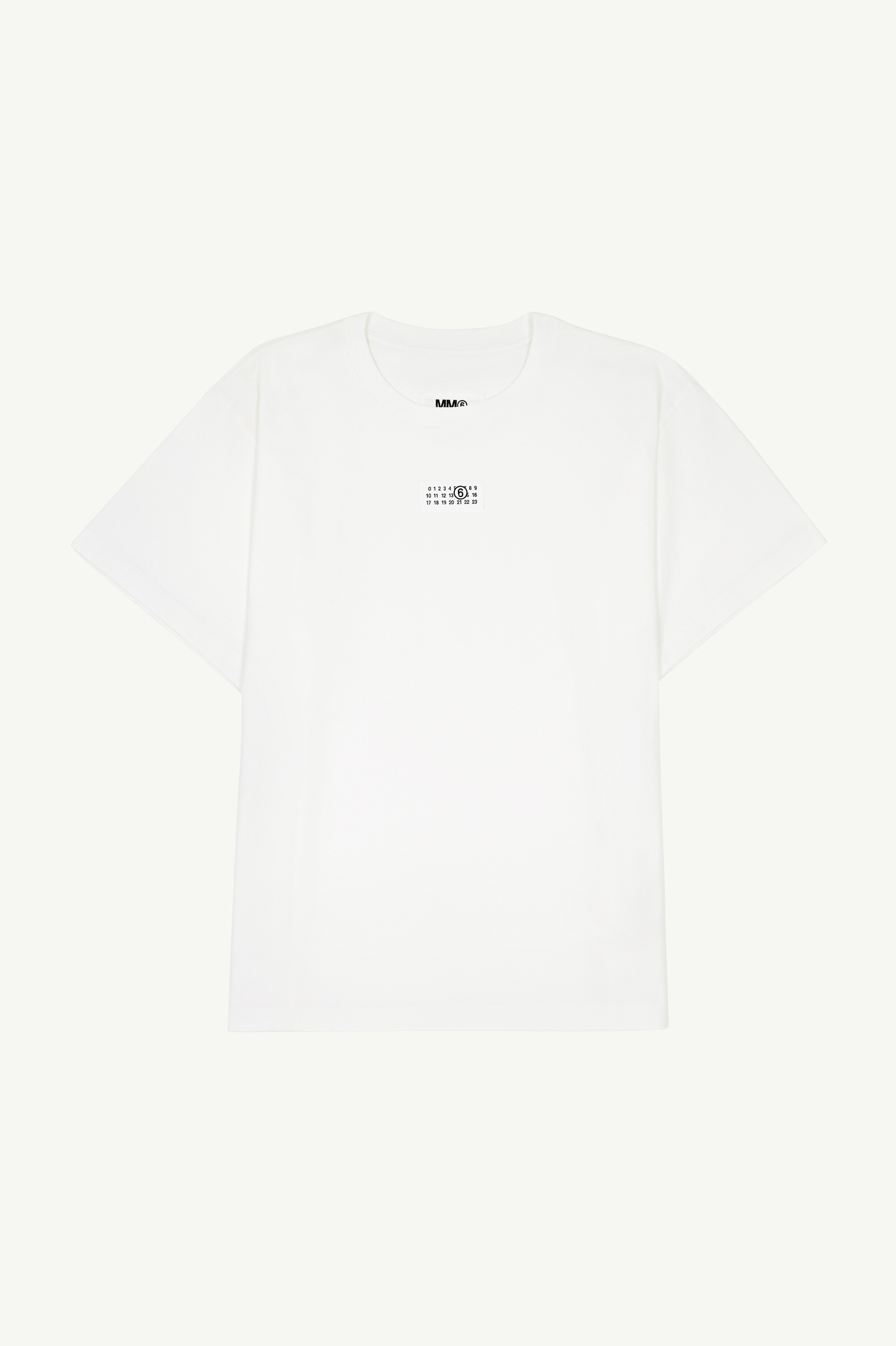 White Cotton Men's Crewneck T-Shirt | MM6