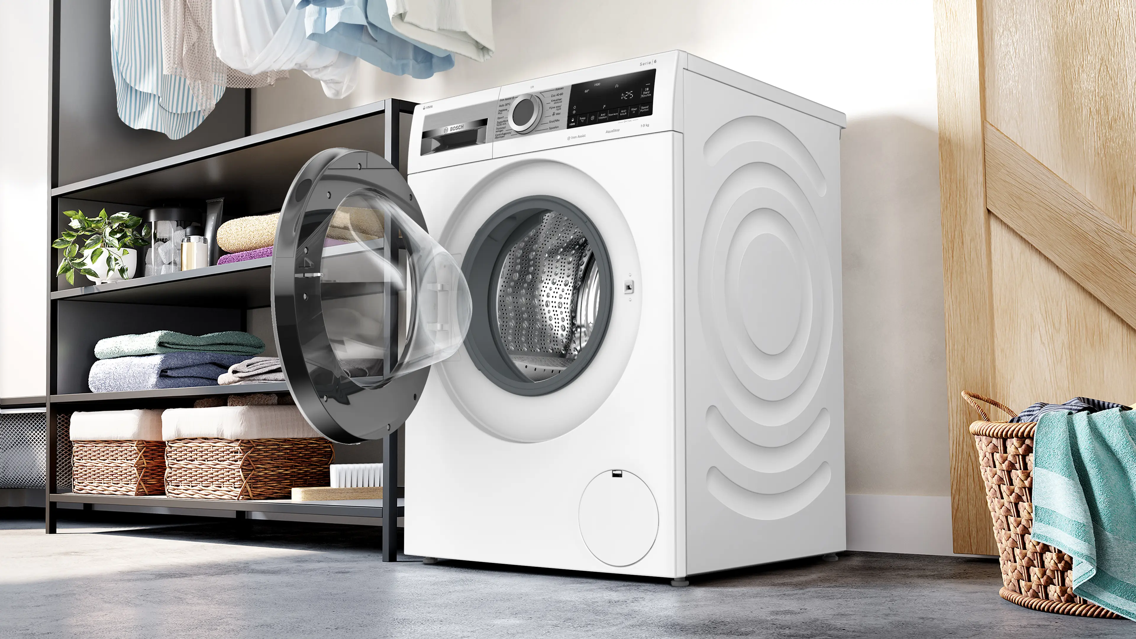 Serie 6 Wasmachine, voorlader 9 kg max. 1400 rpm
