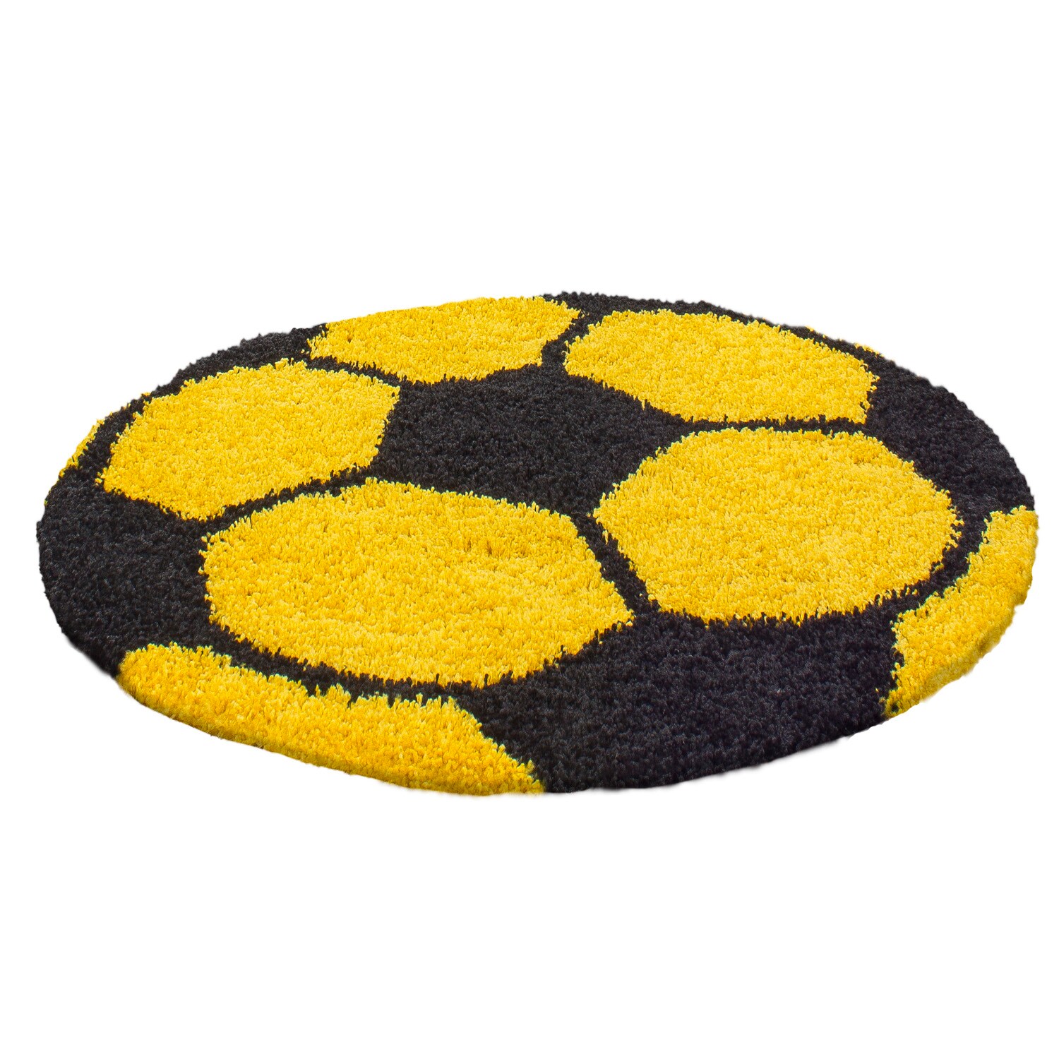 Wunderschöne Kinderteppichrund , Höhe 30 mm, Fußball Motiv
