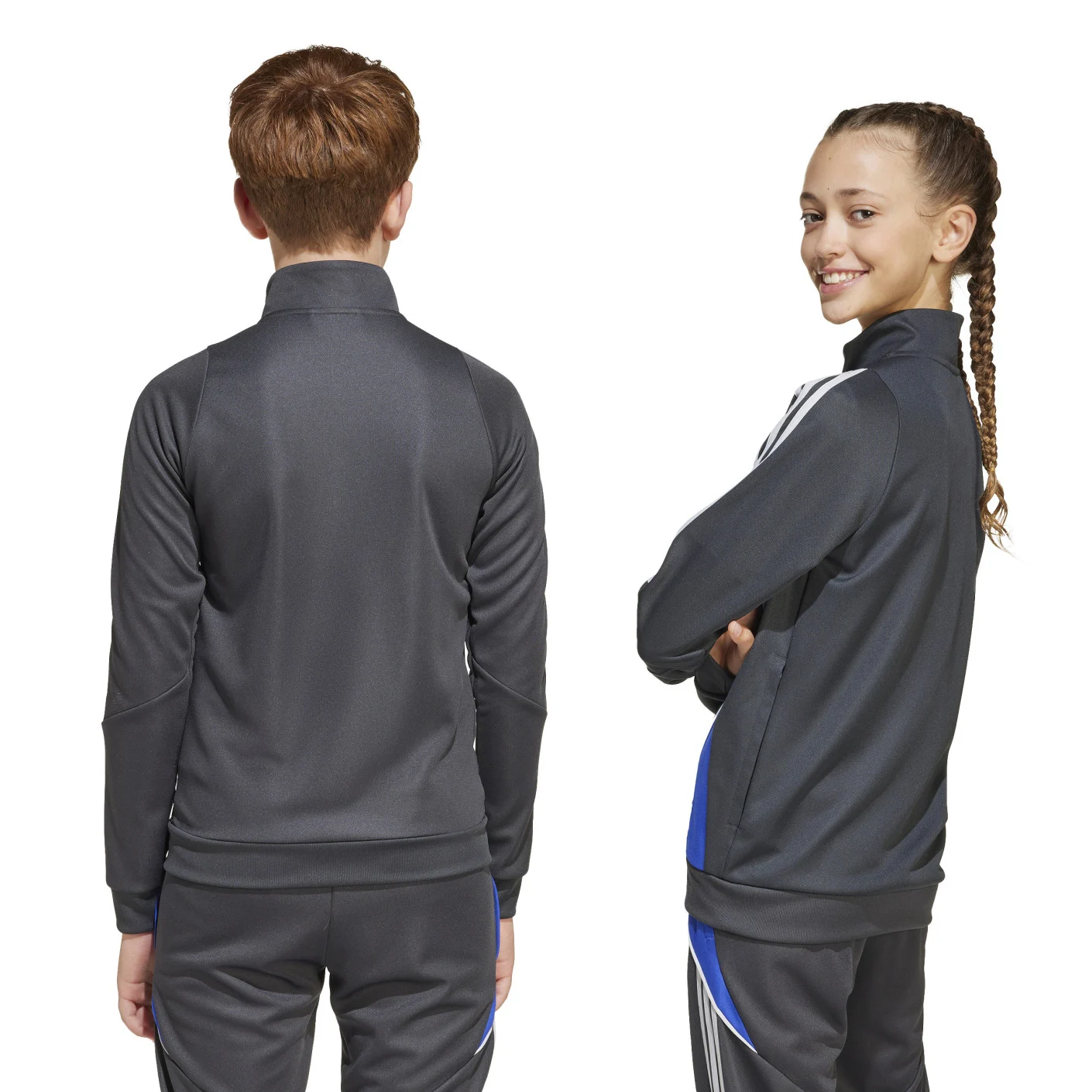 adidas Messi Trainingspak Full-Zip Kids Donkergrijs Neongeel Blauw