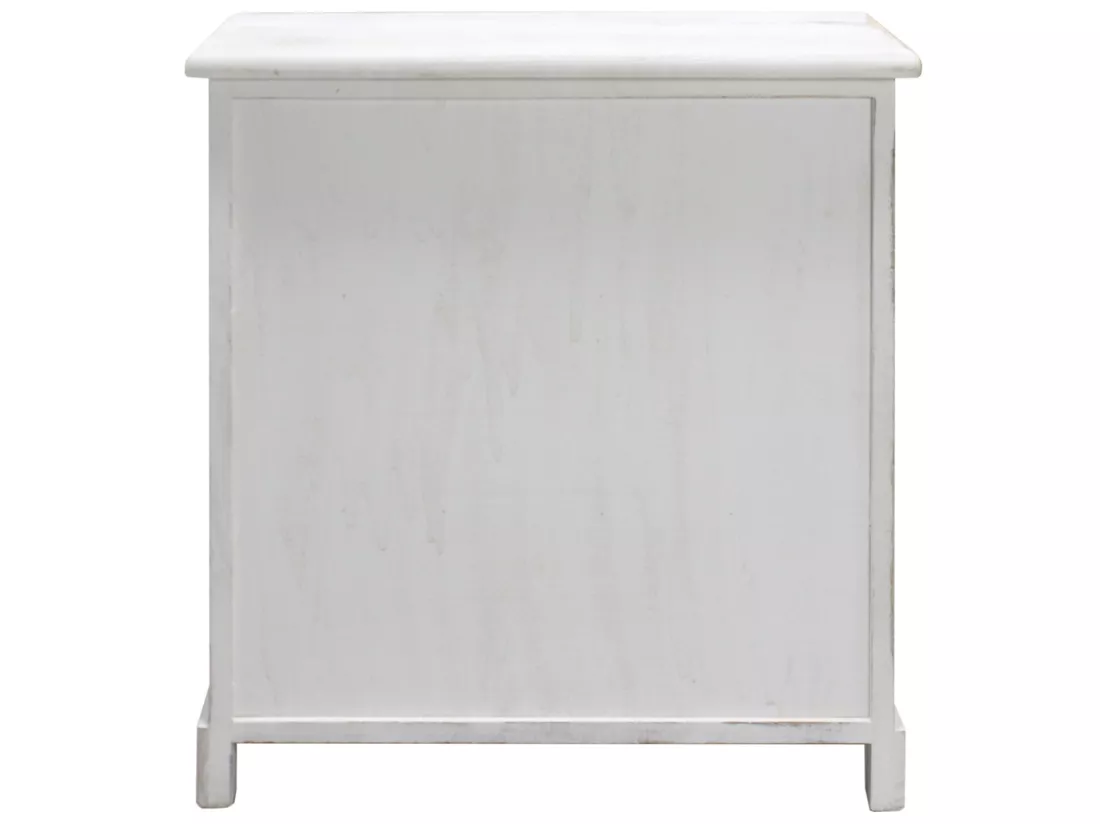 Armoire Meuble Rangement Blanc Gris Bleu Clair 6 Tiroirs 59,5x55x25