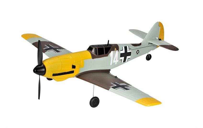 Warbird Mini BF-109 450 mm, Gelb, RTF<br>Kleines 4-Kanal RC-Flugzeug mit Gyro