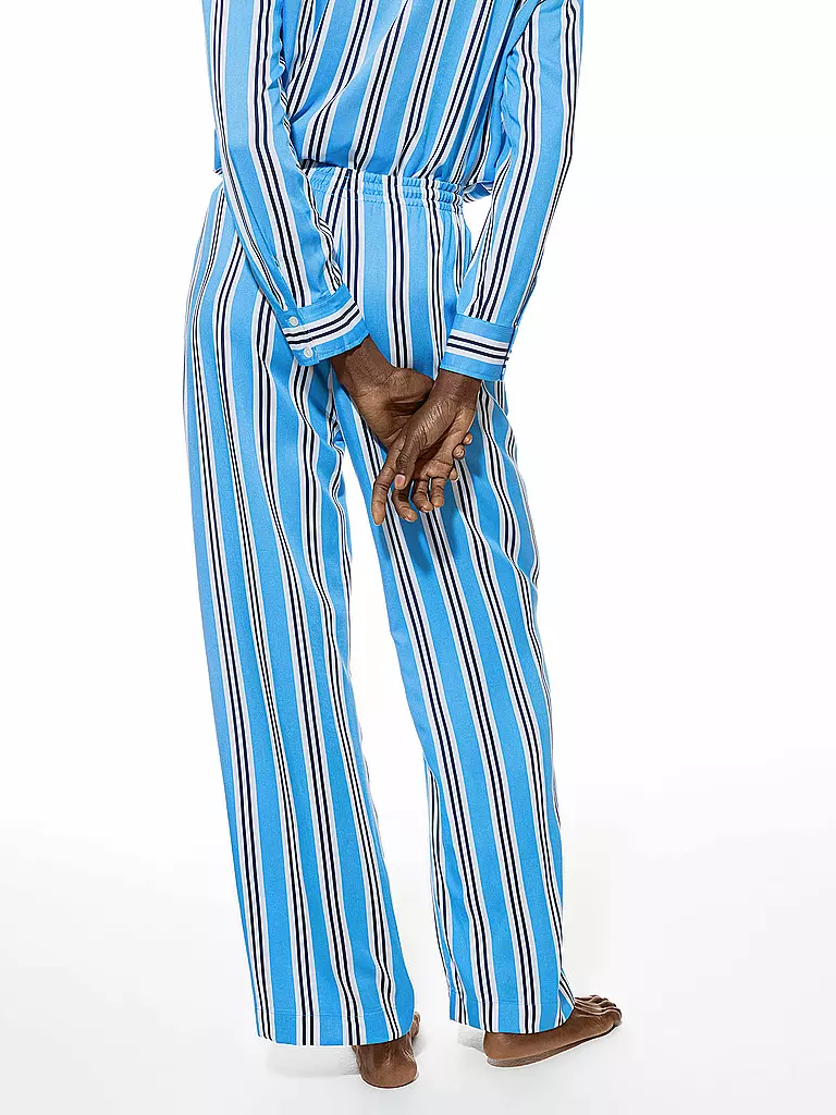 MEY Pyjamahose CALMING STRIPES hellblau
