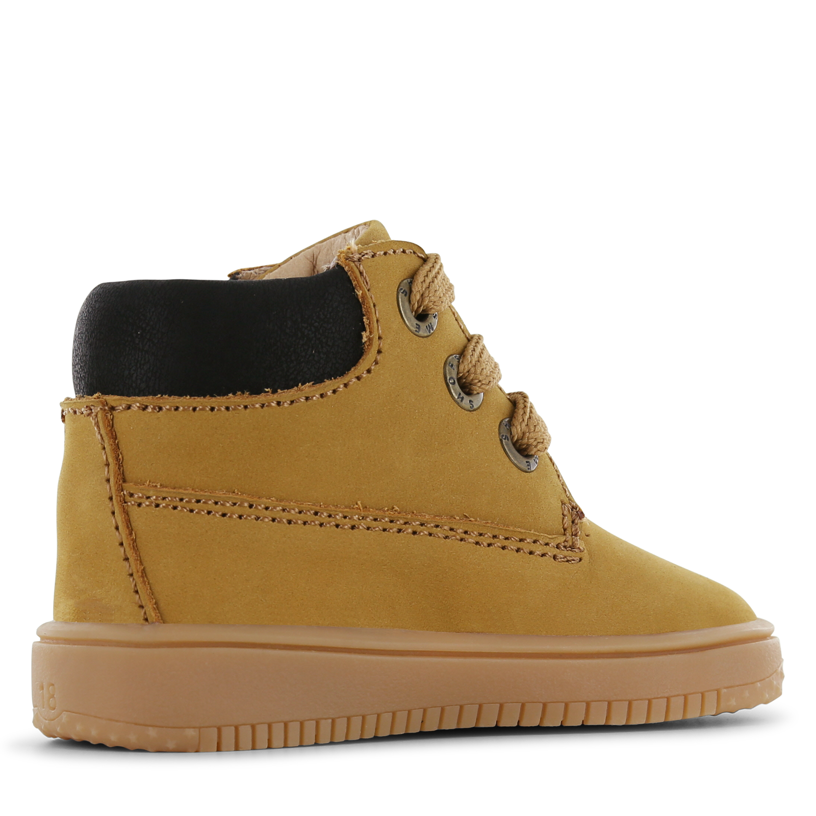 Shoesme okergeel veterbootje Nubuck | Jongens schoenen