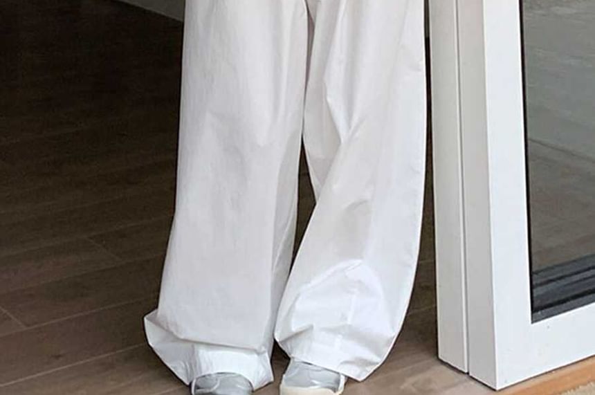 Dshe - High Rise Plain Wide Leg Broek
