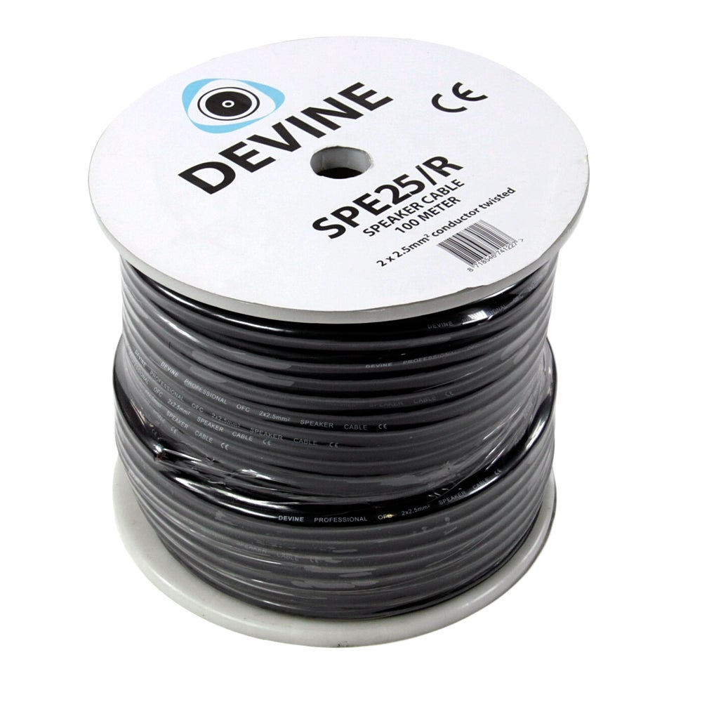 Devine SPE25/R 100 speakerkabel, 2x 2.5 mm², 100 meter