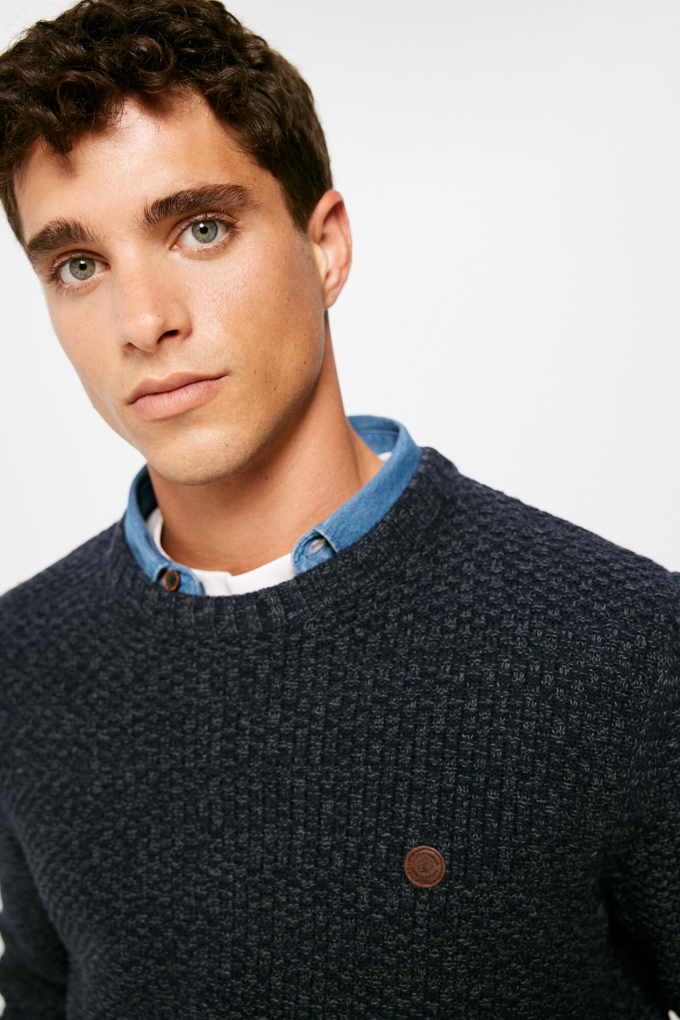 camisa texturizada sofisticada