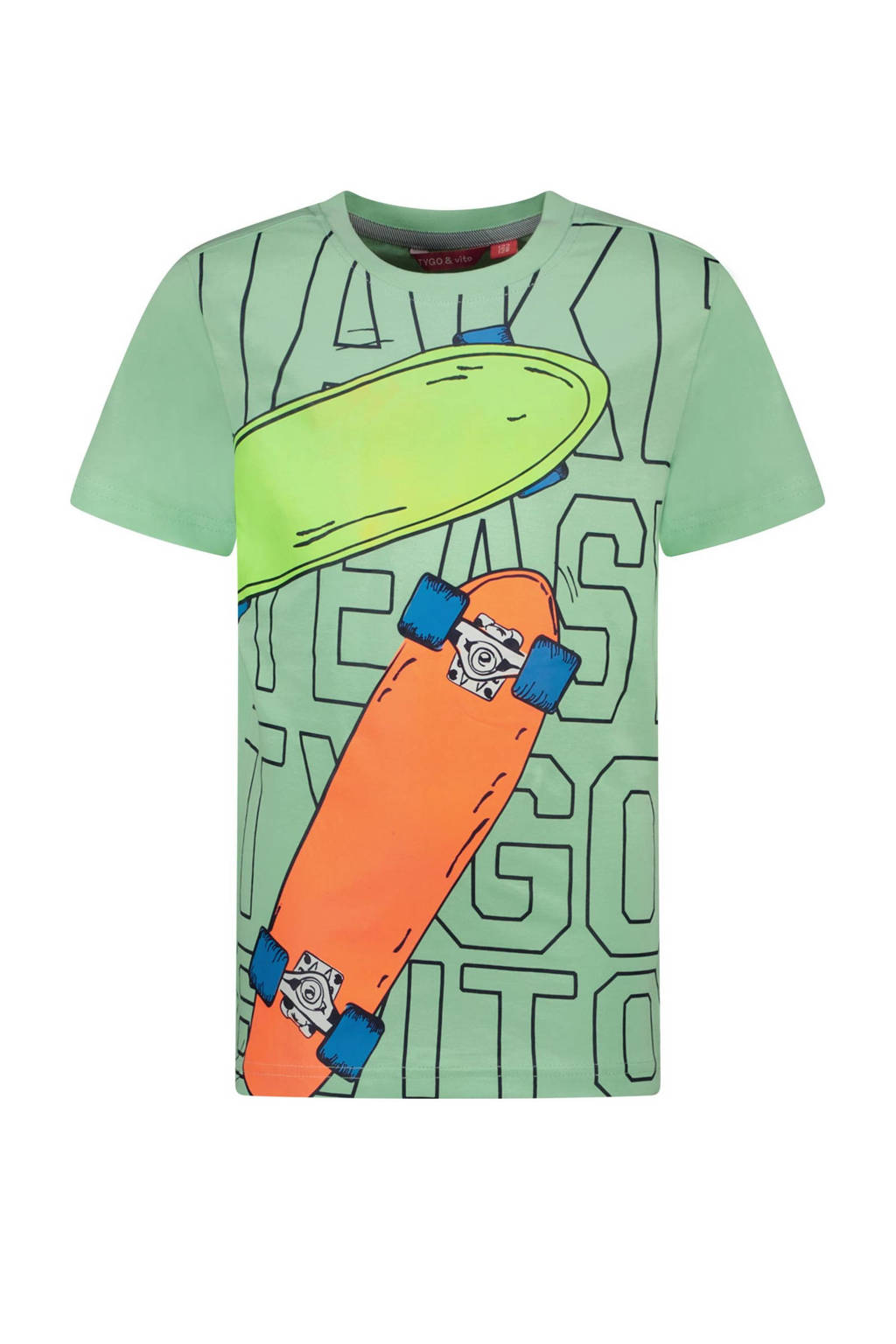 TYGO & vito T-shirt met printopdruk mintgroen