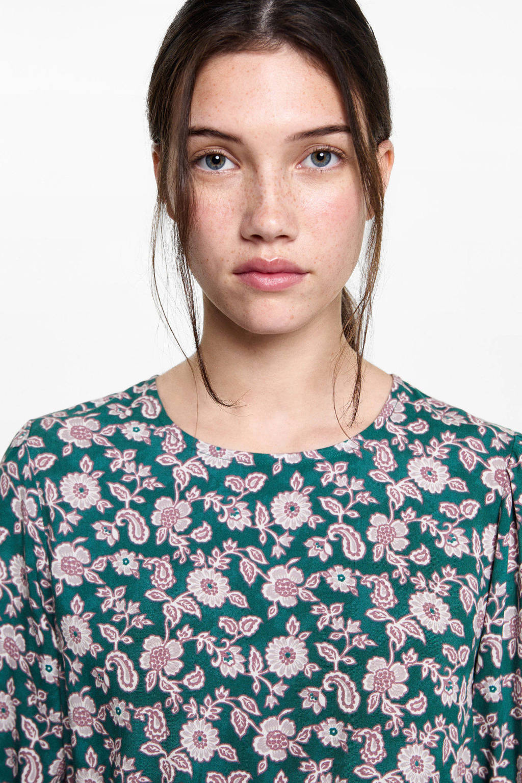 MANGO TEEN midi jurk blauw