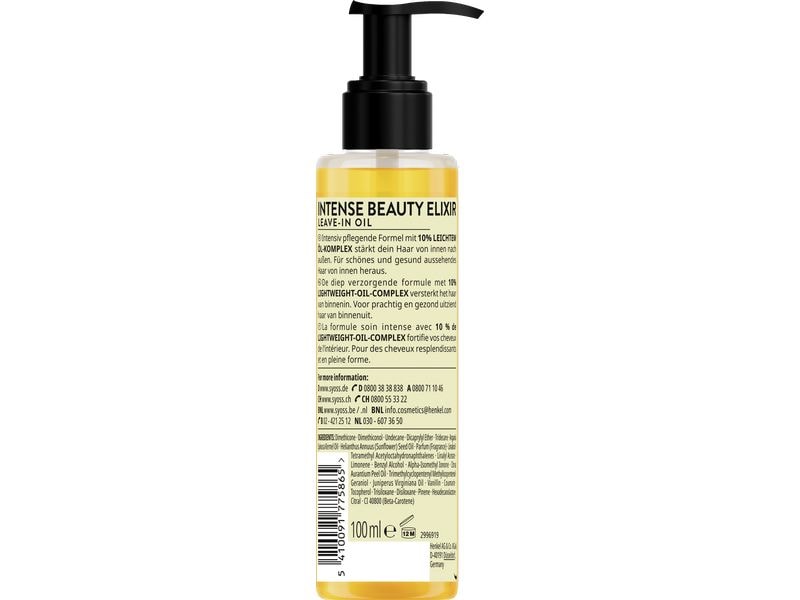 Syoss Haaröl Beauty Elixir Absolute 100 ml Haaröl sorgt für schönes und gesund aussehendes Haar