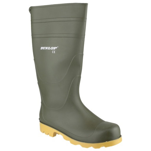 Botas de água estilo Wellington, modelo universal Dunlop em PVC.