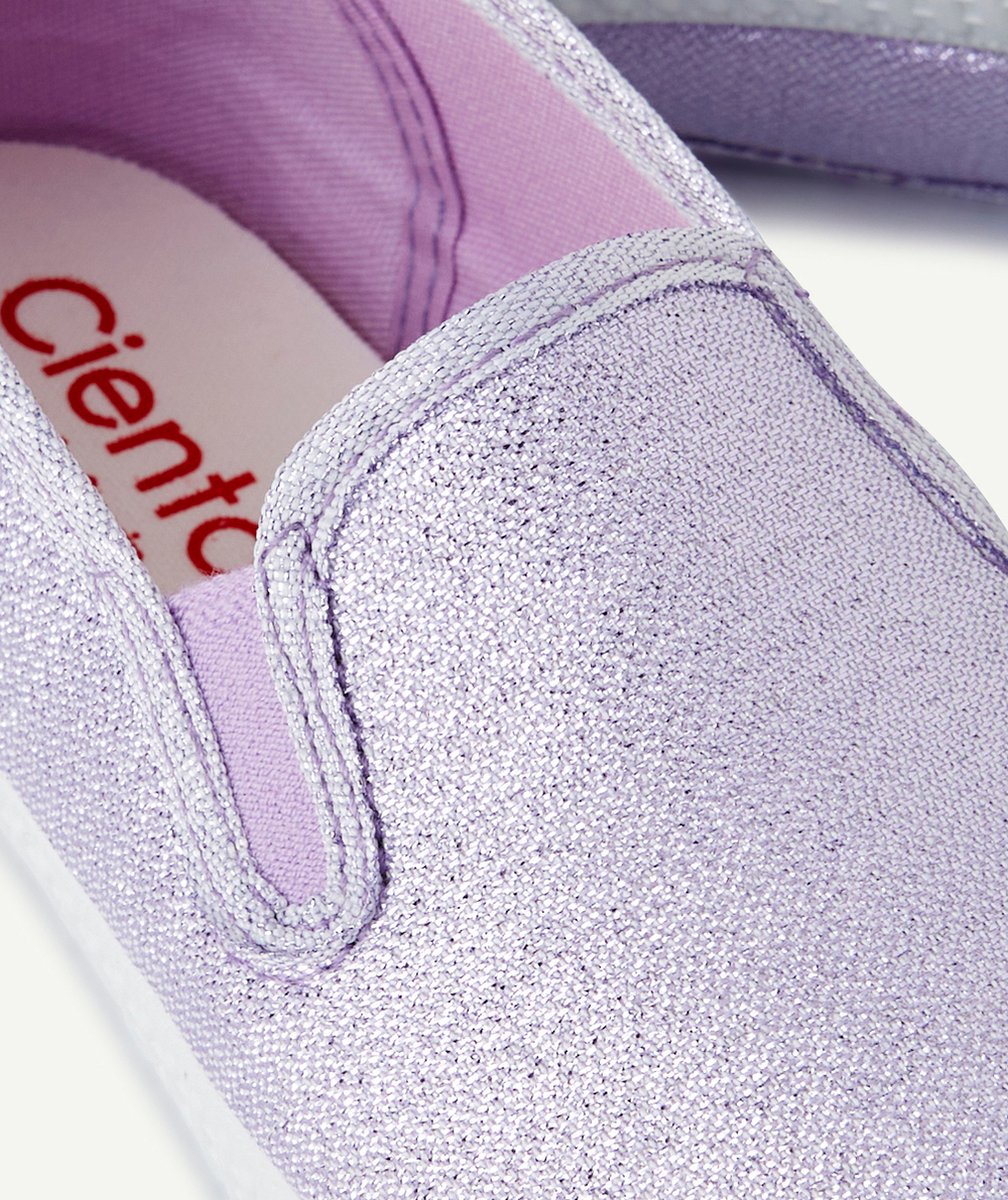 CIENTABASKETS EN TOILE FILLE VIOLETTES BRILLANTES