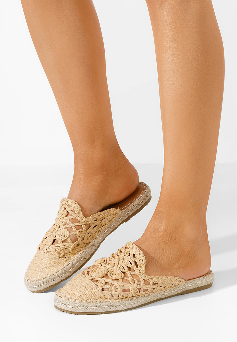 Mules femme beige Nathaly