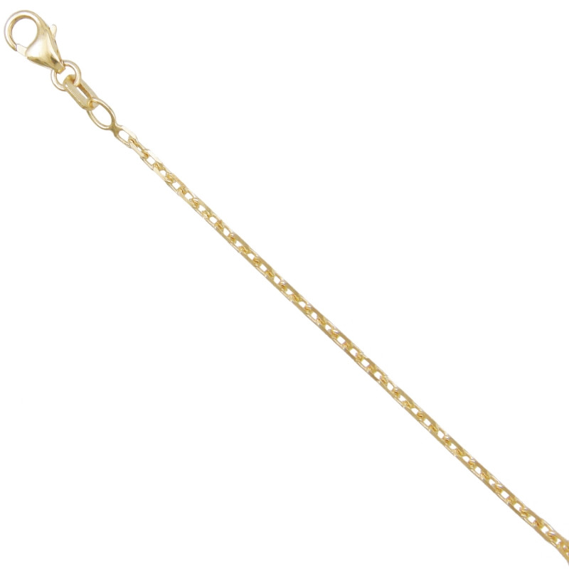 Collier Chaine Forçat Diamantée - Or Jaune - Homme ou Femme