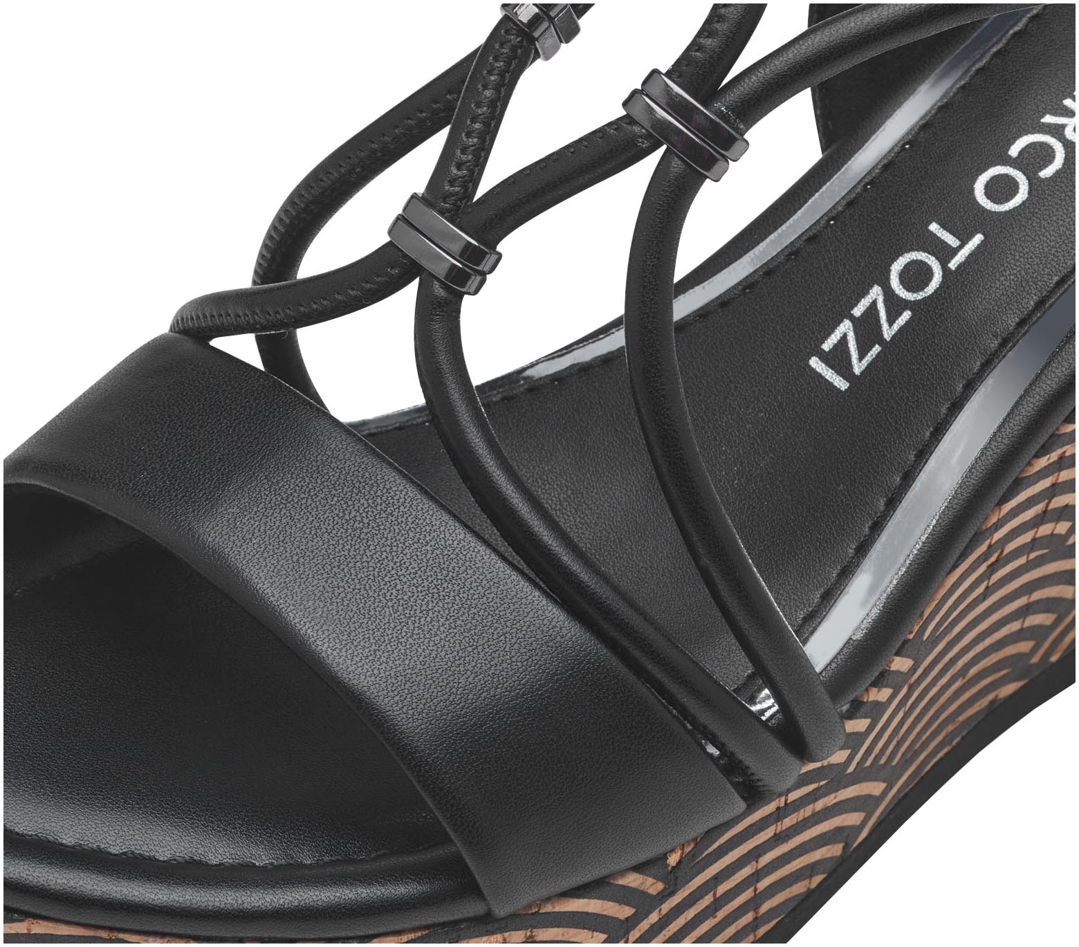 MARCO TOZZI Keilsandalette  , Sommerschuh, Sandale, Keilabsatz, in veganer Verarbeitung