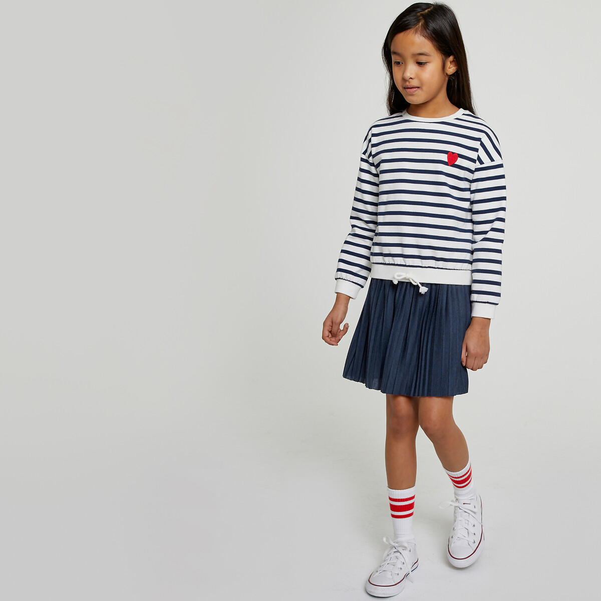 COLEÇÕES LA REDOUTE<br>Suéter listrado, gola redonda