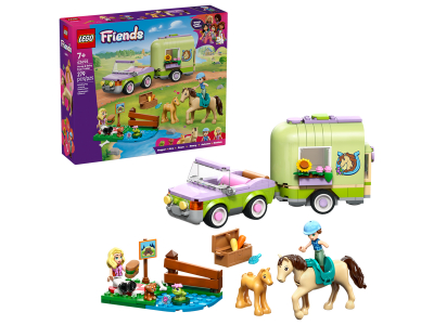 LEGO Trailer met paard en veulen (42695)