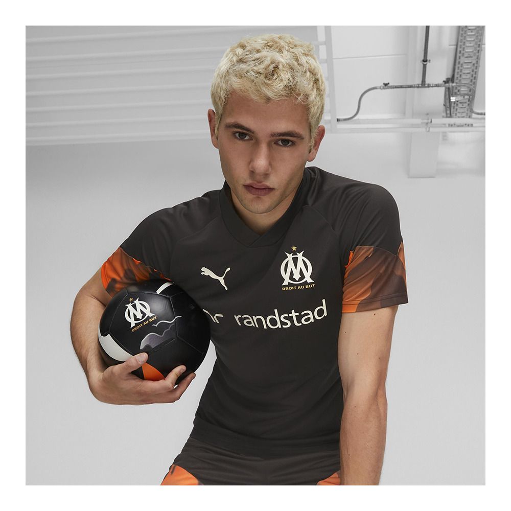 Puma OM TRG - Maillot Homme black/rickie orange