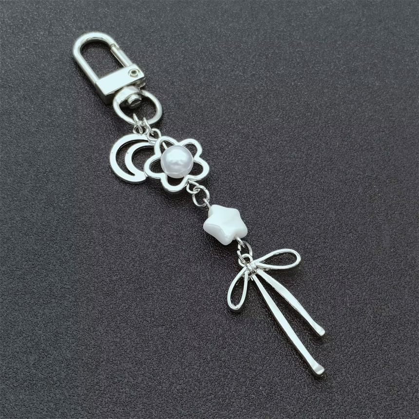 Coolkiss - Sleutelhanger met strik en imitatieparels van legering (verschillende ontwerpen)