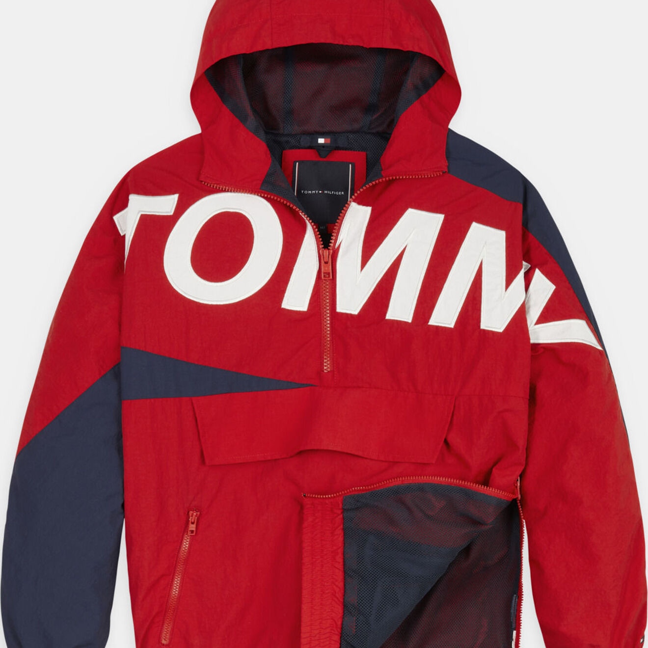 Tommy Hilfiger Coupe-vent à capuche avec logo Chicago rouge/marine