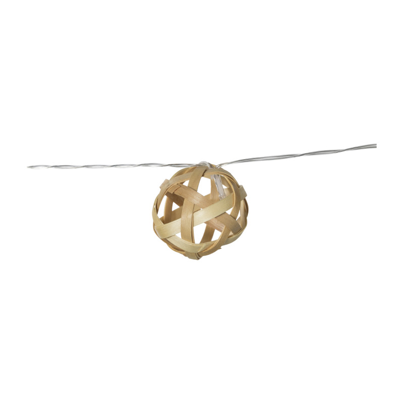 Slinger met bollen - bruin - 175 cm