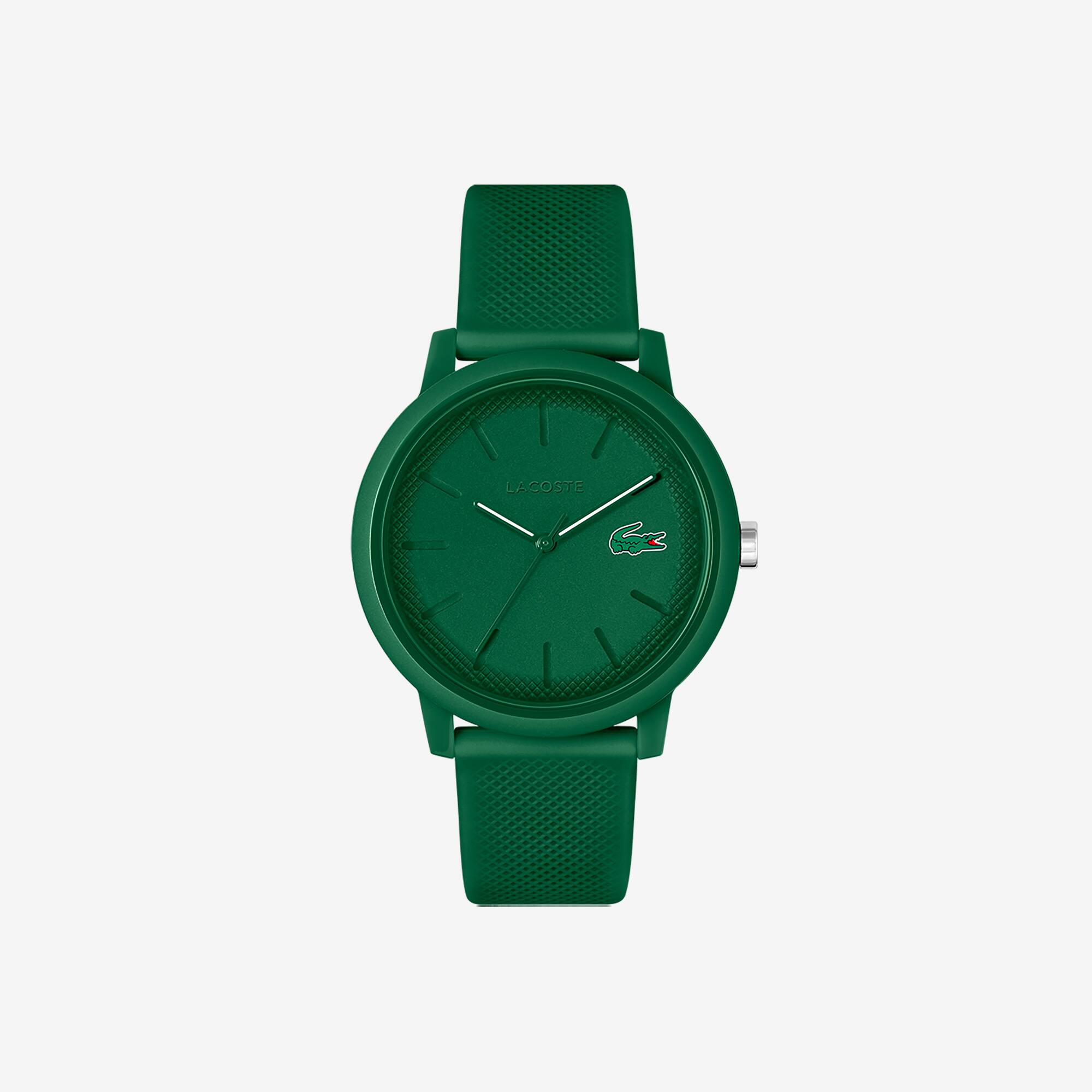 LACOSTE 12.12 Herrenuhr mit grünem Silikonband Uhren - Weiss - Lacoste - Herren