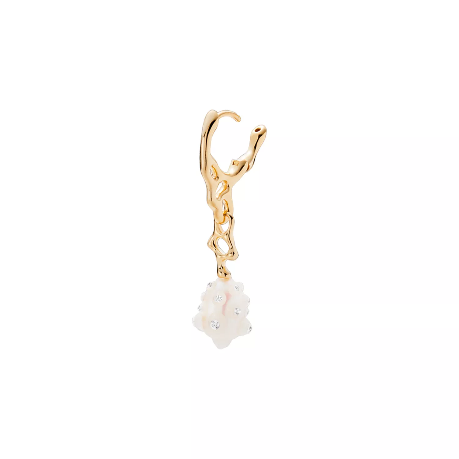 Maria Black Peblinge Royal Ørering Single 18 kt. Forgyldt Sølv 101027YG