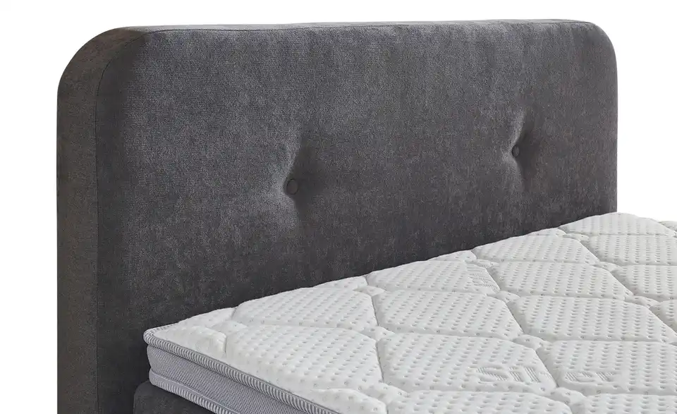 Boxbett elektrisch mit Stauraum Grau 100 cm