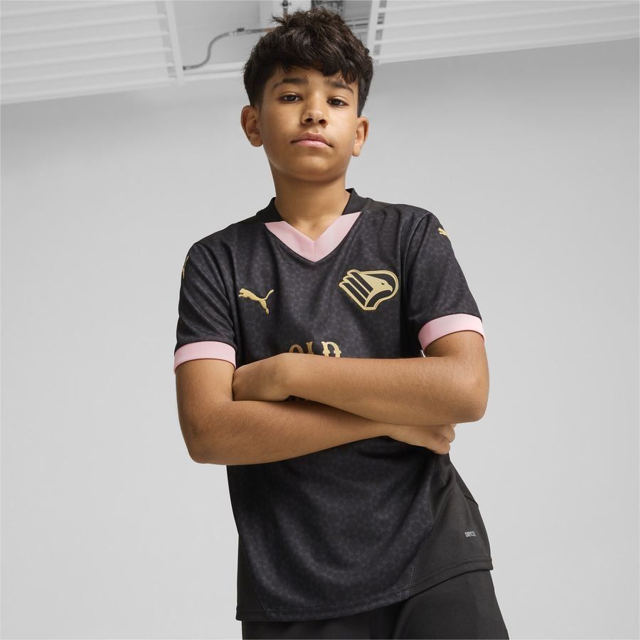 Palermo Maillot Extérieur 2024/25 - Noir/Doré Enfant